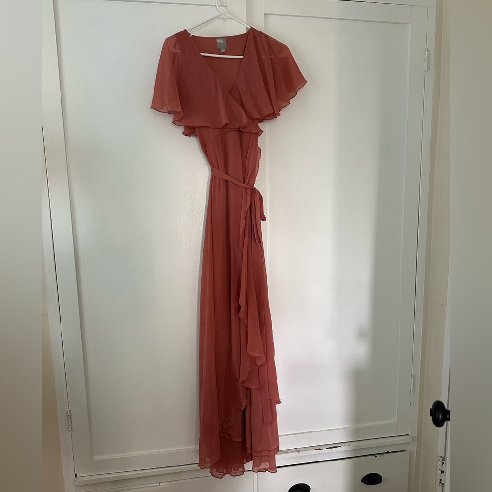 ASOS Coral Maxi Wrap Dress
